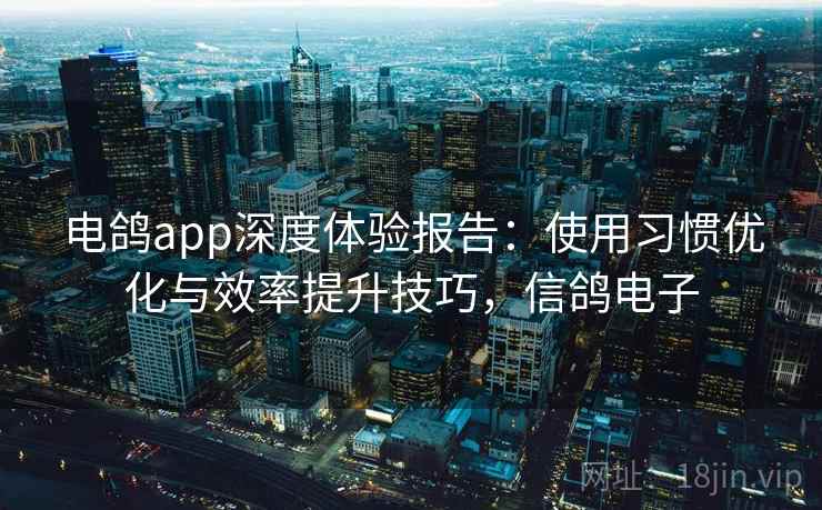 电鸽app深度体验报告：使用习惯优化与效率提升技巧，信鸽电子