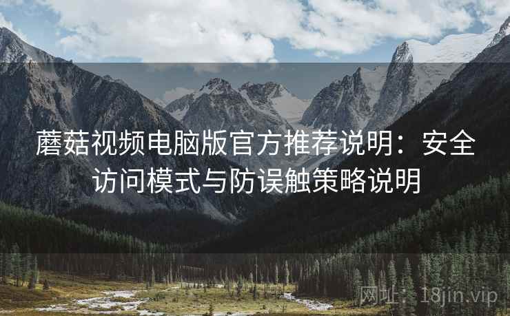 蘑菇视频电脑版官方推荐说明：安全访问模式与防误触策略说明