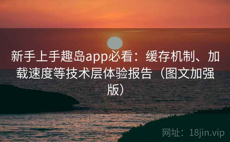 新手上手趣岛app必看：缓存机制、加载速度等技术层体验报告（图文加强版）