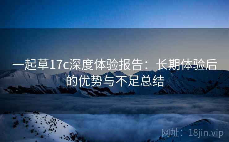 一起草17c深度体验报告：长期体验后的优势与不足总结