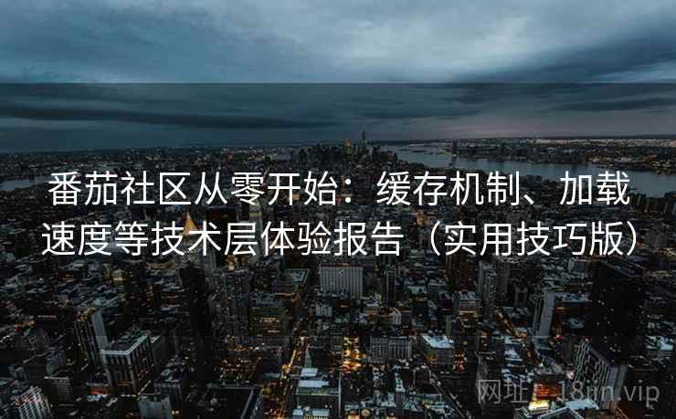 番茄社区从零开始：缓存机制、加载速度等技术层体验报告（实用技巧版）