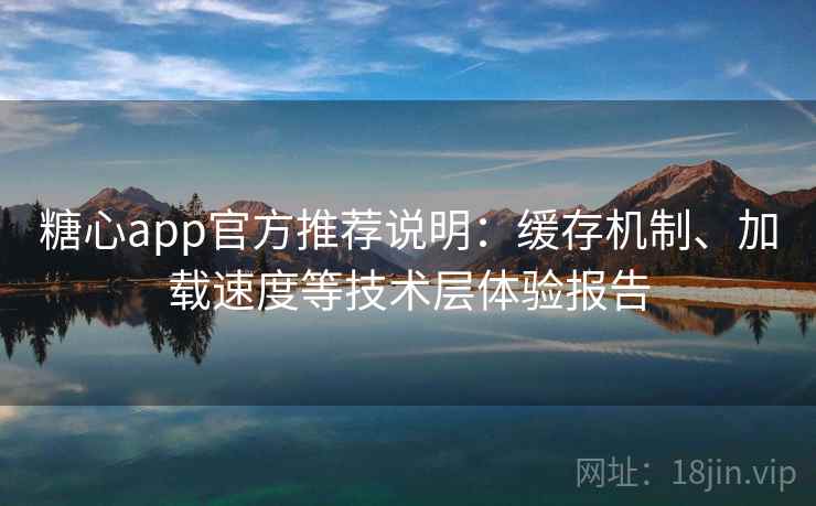 糖心app官方推荐说明：缓存机制、加载速度等技术层体验报告